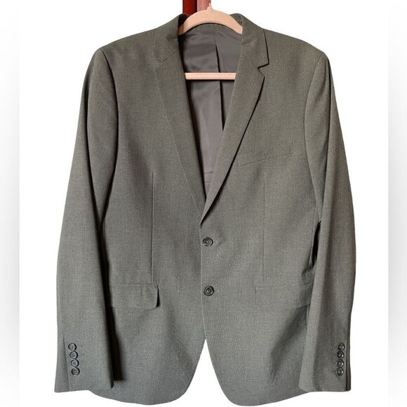 Calvin Klein Infinite Slim Fit Gray Lined Single Breasted Blazer (Size: Medium) - Picture 2 of 12